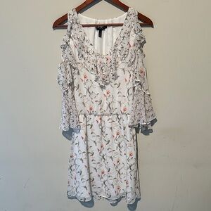 White House Black Market White Floral Mini Dress